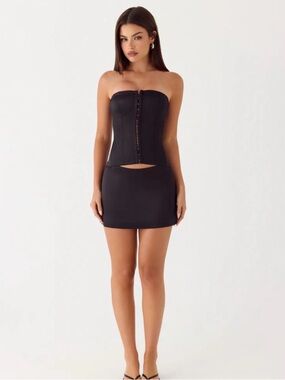 All My Ladies Strapless Corset Top- Peppermayo